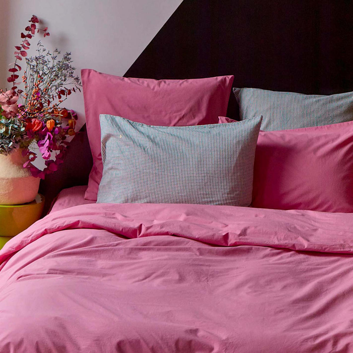 KOPFKISSENBEZUG Céleste fragola 50 x 70 cm - Hellrosa, Textil (70/50cm)