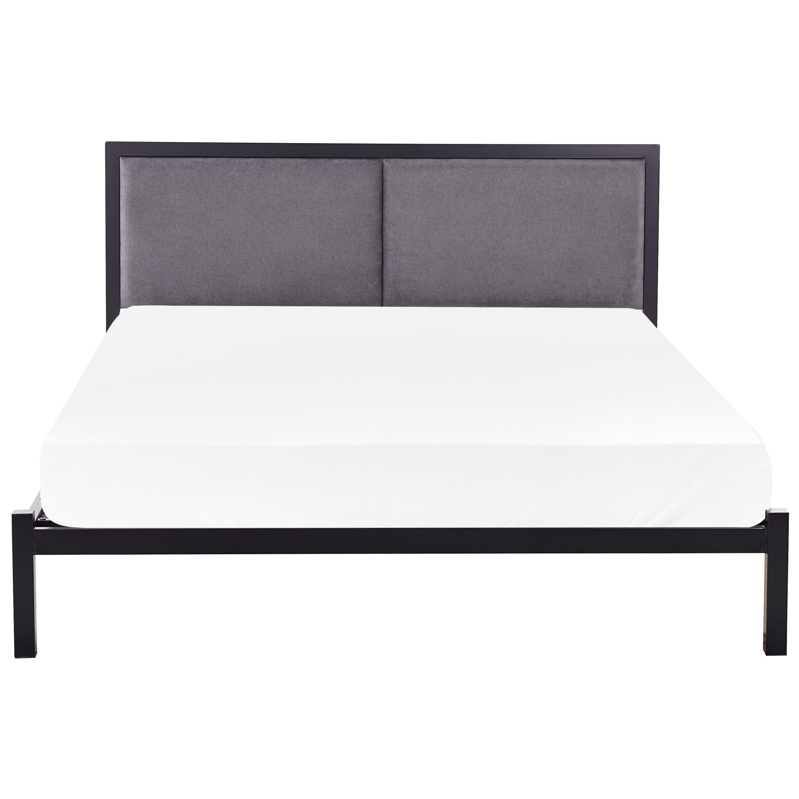 BETT mit Lattenrost 140x200 cm Schwarz Clamart - Schwarz, Metall (140/200cm) - Beliani