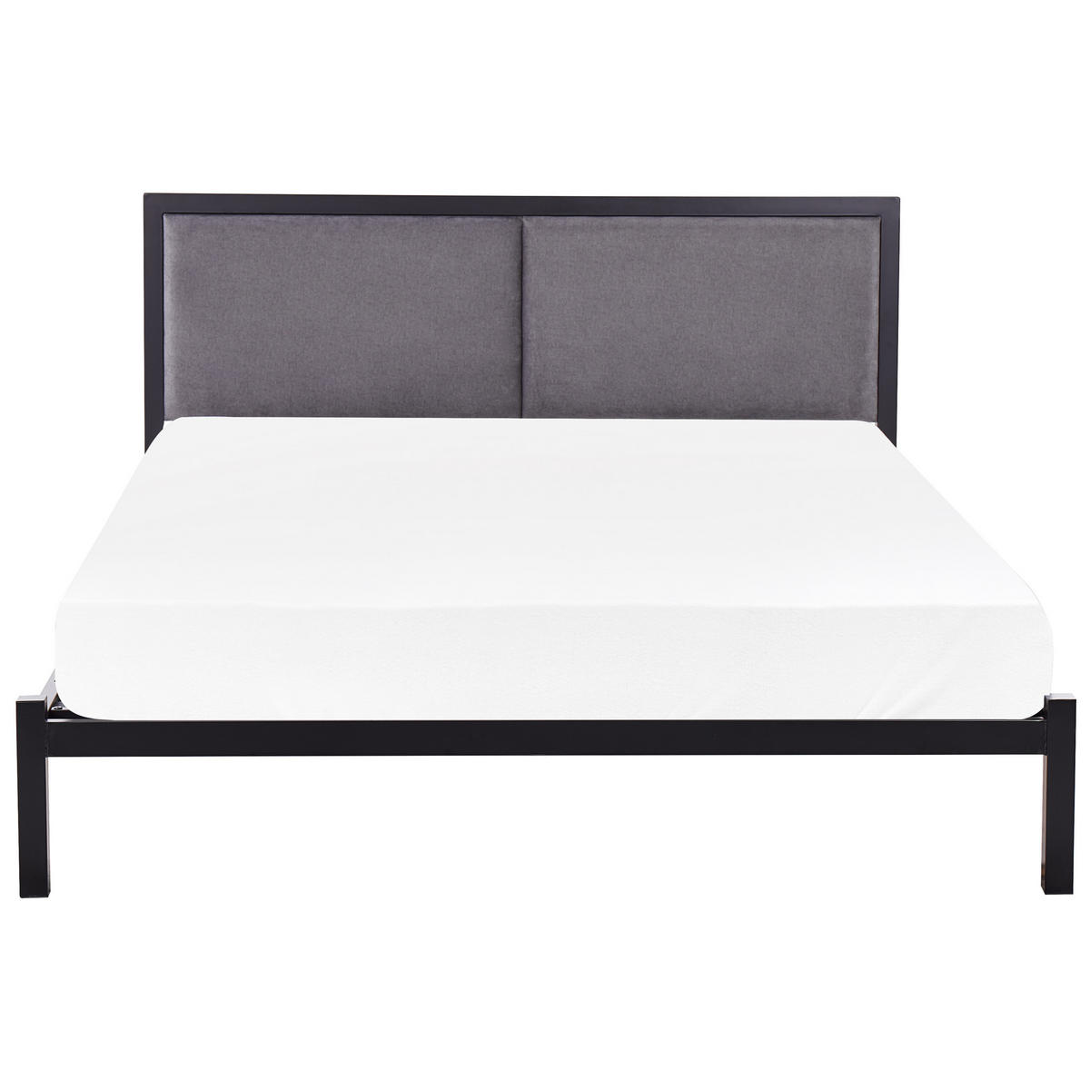 BETT mit Lattenrost 140x200 cm Schwarz Clamart - Schwarz, Metall (140/200cm) - Beliani