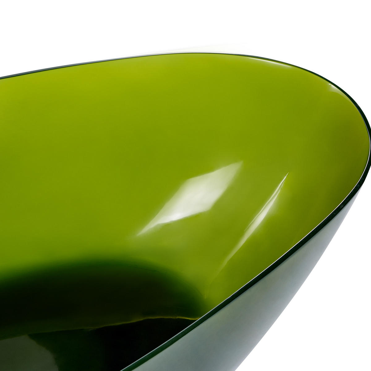 BADEWANNE 78x169x53 cm transparent Blancarena - Grün, Kunststoff (78/53/169cm) - Beliani