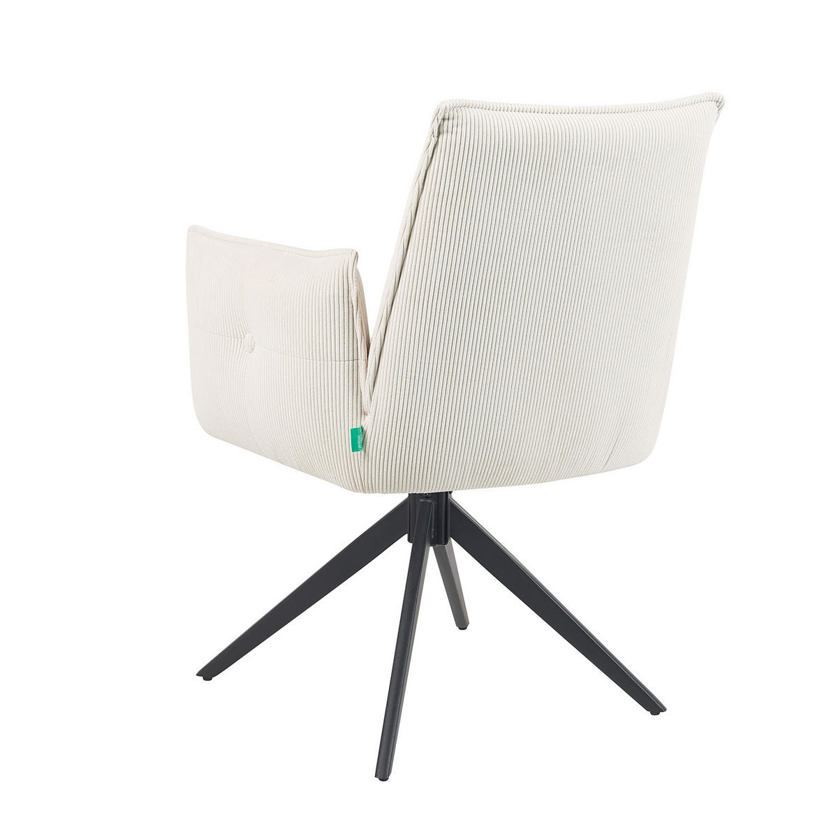 ARMLEHNSTUHL Mika-Nina - Creme/Schwarz, Textil/Metall (60/88/63cm) - DUBI Möbel