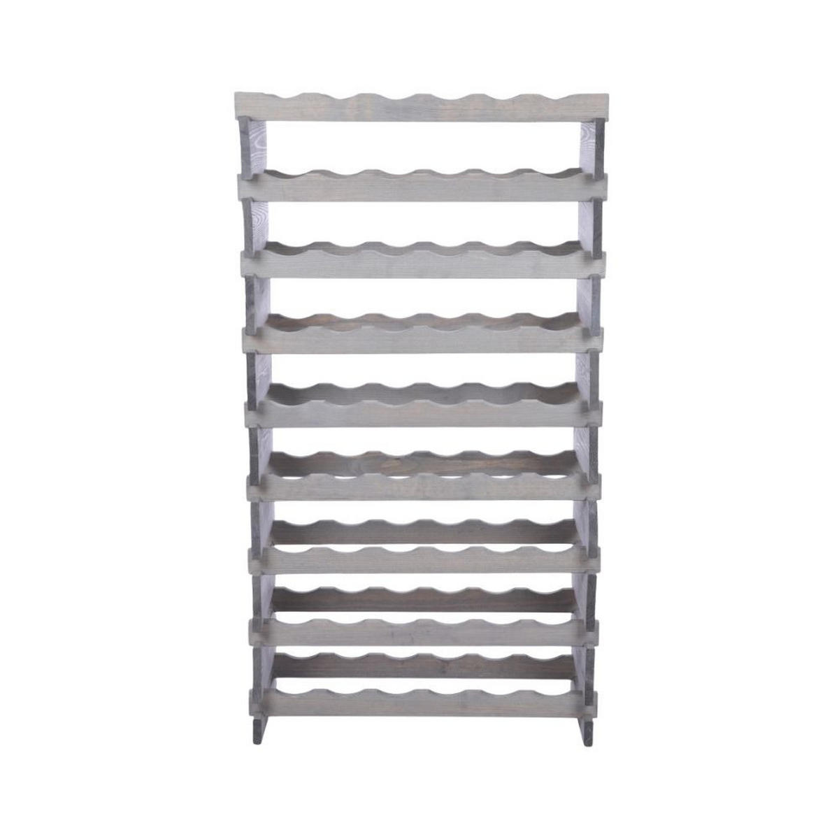 WEINREGAL VINOTECA FLEX PRO HxBxT 121x65x28cm 54 Flaschen auf 9 Ebenen Grau - Grau, Holz (65/121/28cm) - PROREGAL
