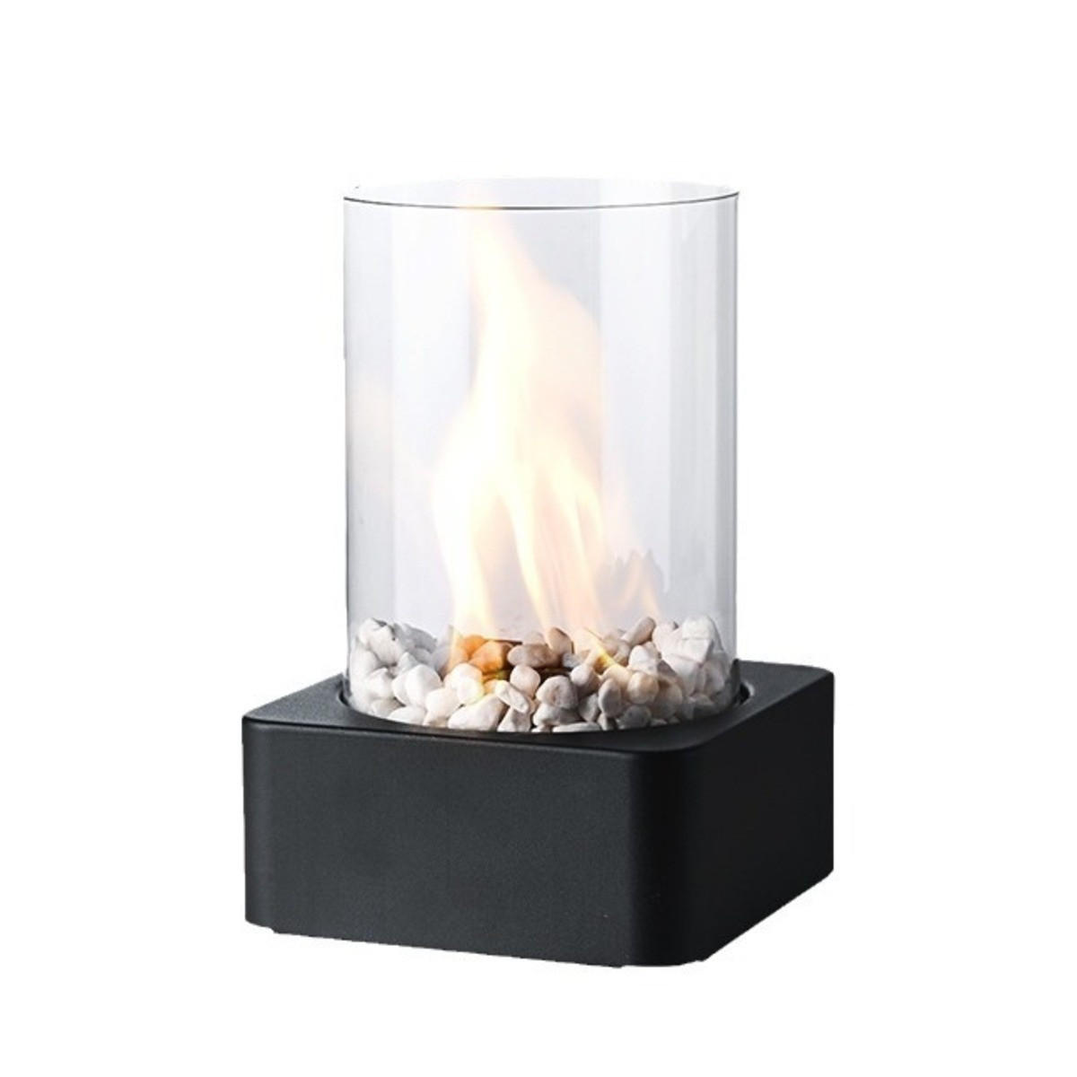 BIOETHANOL-KAMIN Schwarz 16.7/16.7/25.3 cm - Schwarz, Metall (16.7/25.3/16.7cm) - Authentics