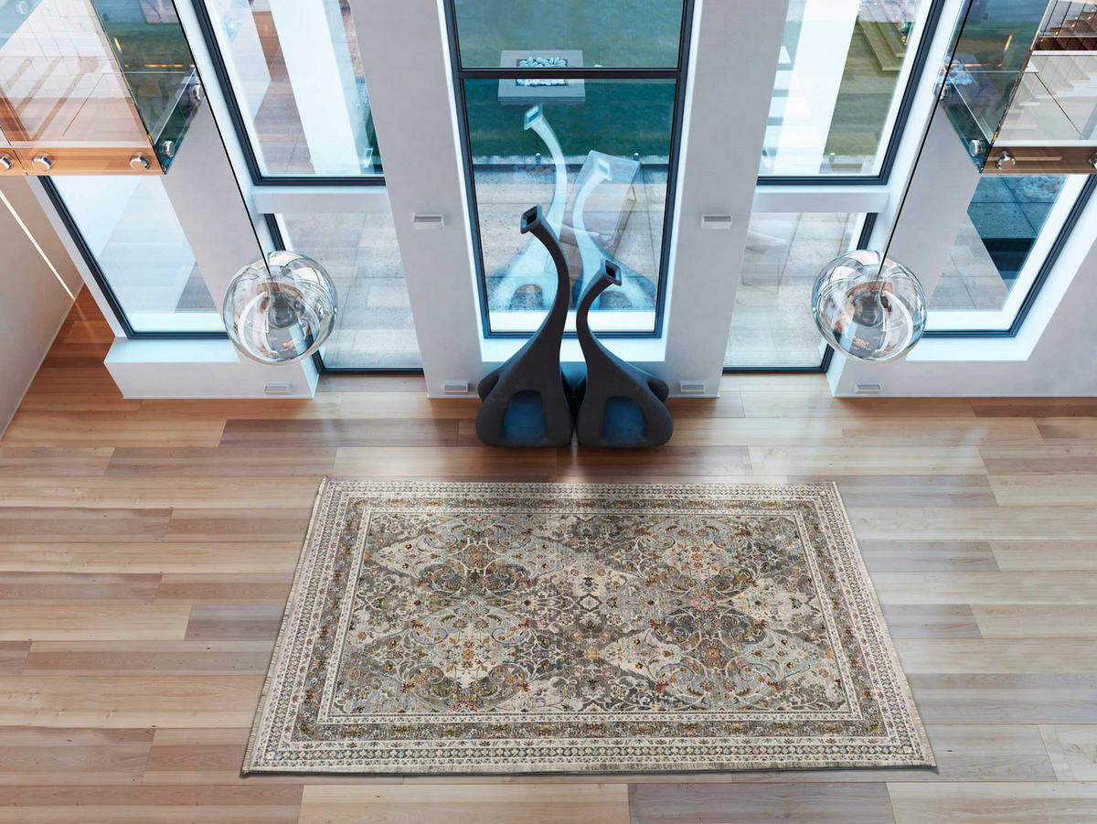 KURZFLORTEPPICH Mehrfarbig Kerman 200/290 cm - Beige/Grau, Naturmaterialien/Textil (200/290cm) - Atticgo