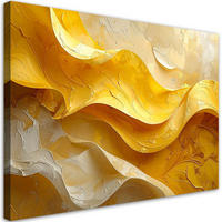 LEINWANDBILD Abstraktion 100x70cm - Gelb, Textil (100/70cm) - Feeby