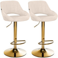 BARHOCKER Milet 2er Set 85x47x48 cm creme - Creme, Textil (47/85/48cm) - furnicato
