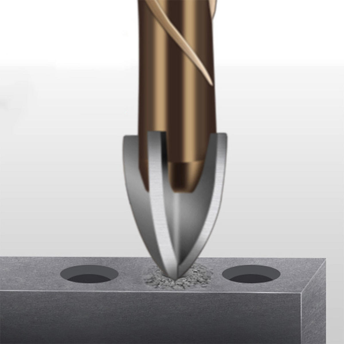 BOHRER Glas-Fliesen Universal 7-tlg. Set, Hartmetall, HEX 1/4", Spiral, 3 mm, 4 mm, 5 mm, 6 mm, 8 mm, 10 mm, 12 mm - Multicolor, Kunststoff/Metall (15/7/2cm)