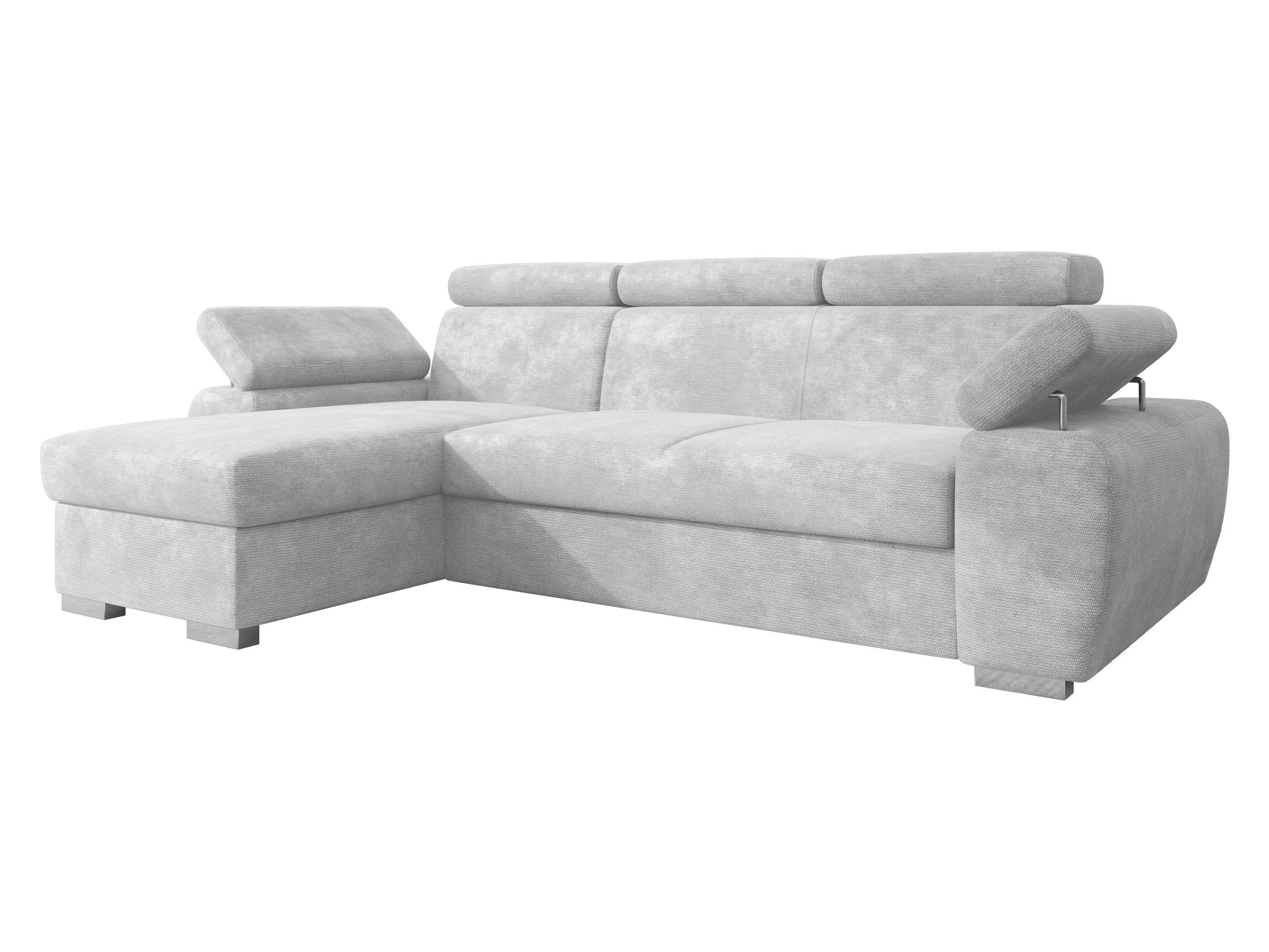 ECKSOFA Plaza L - Silberfarben/Grau, Holz/Kunststoff (255/170cm) - MIRJAN24