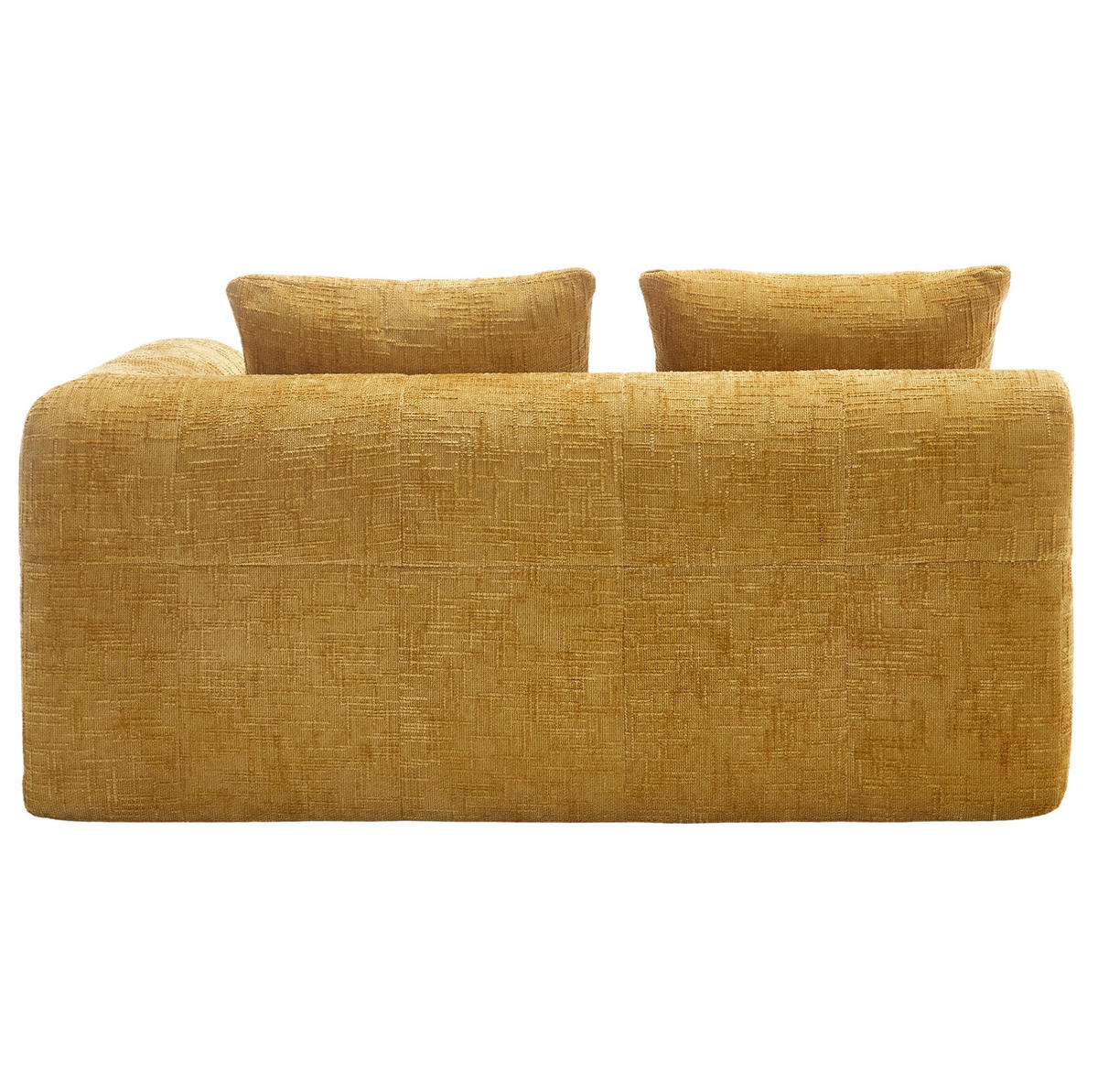 2-SITZER 158/90/60 cm Gelb aus Chenille mit Seitentaschen - Gelb, Textil (90/60/158cm) - OKMYHOME