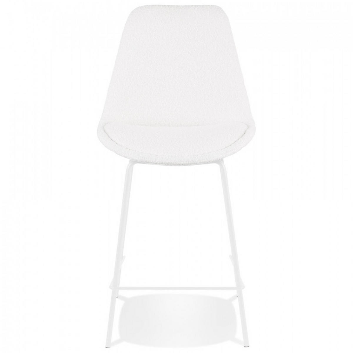 BARHOCKER Weiß 45x105x49cm - Weiß, Textil/Metall (45/105/49cm) - AlterEgo