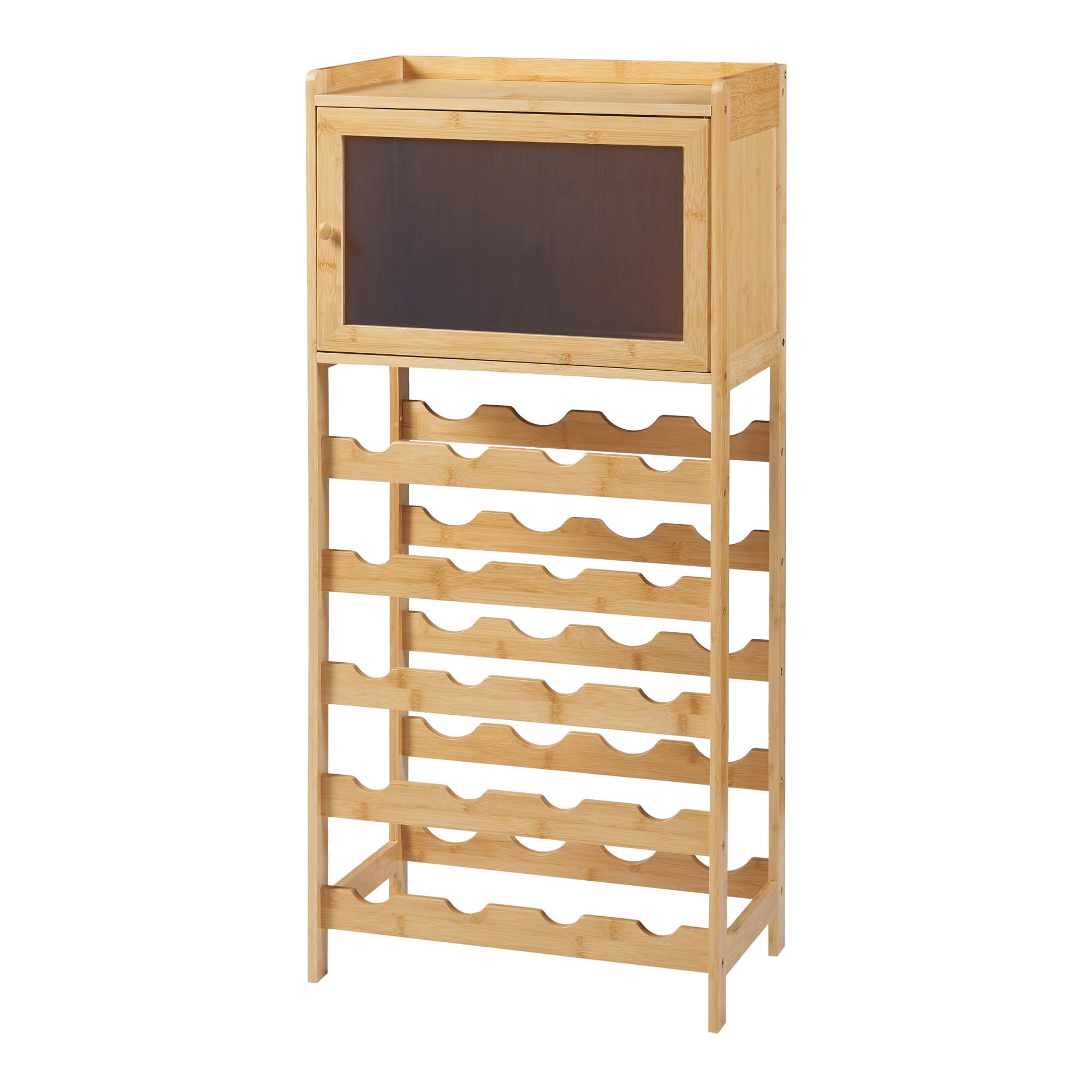 WEINREGAL Gjerstad - Naturfarben, Naturmaterialien (47/100/28cm) - [en.casa]