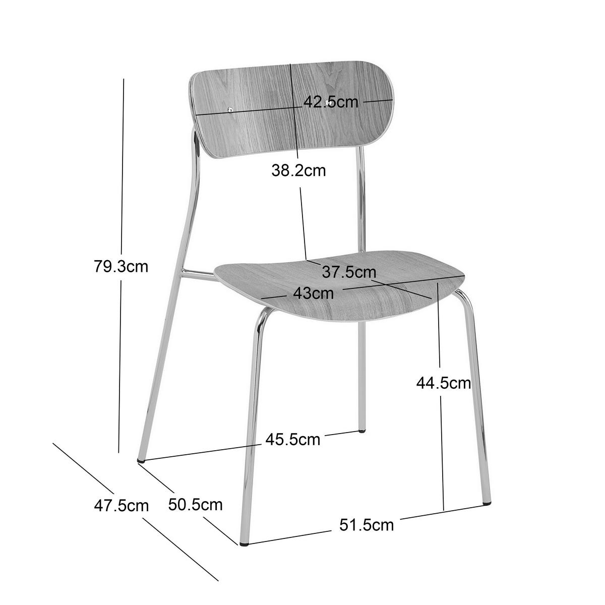 STUHL 2er-Set Holz Braun - Braun, Holz (51.5/79/50.5cm) - Nordlys
