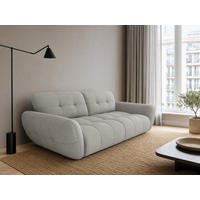 BIGSOFA Vannes Chenille Silber 272/134/68 cm - Silberfarben, Kunststoff/Textil (272/68/134cm) - foamnova