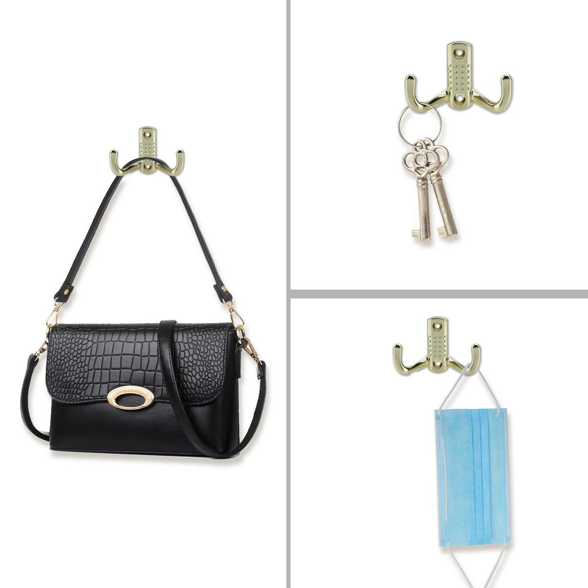 KLEIDERHAKEN 7 / 4.7 cm - Goldfarben, Metall (1.69/4.7/7cm) - Intirilife