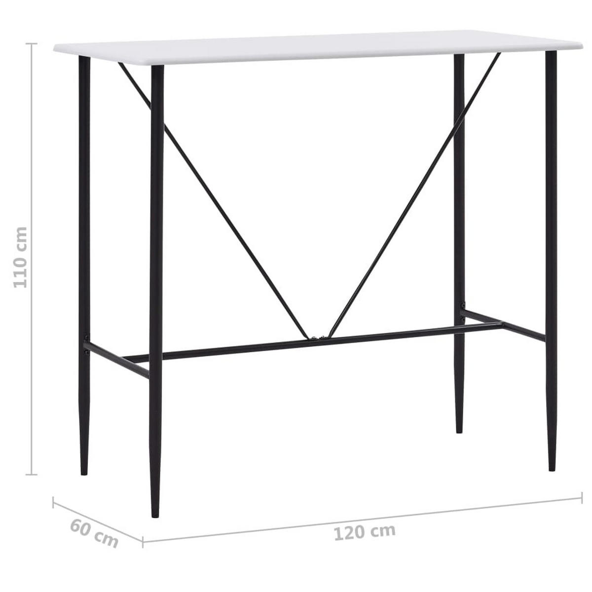 BARTISCH Weiß 120/60/110 Cm Mdf - Weiß, Holzwerkstoff (120/60/110cm) - vidaXL