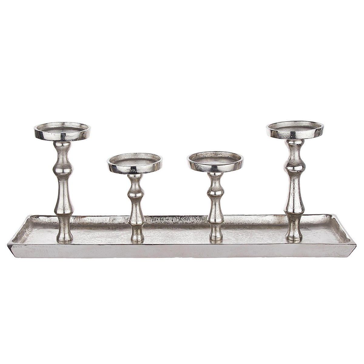 DEKOTABLETT Banquet - Silbereichenfarben, Metall (15cm) - Butlers