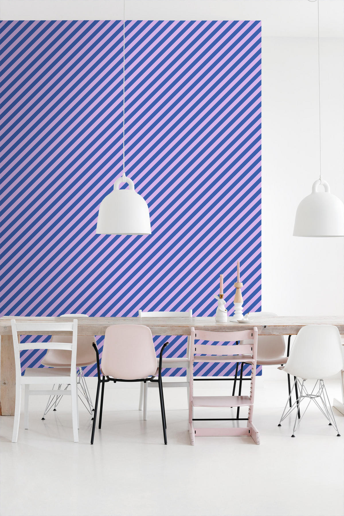 TAPETE Streifen 53 cm x 10.05 m - Lila, Papier (53/1000cm) - ESTAhome