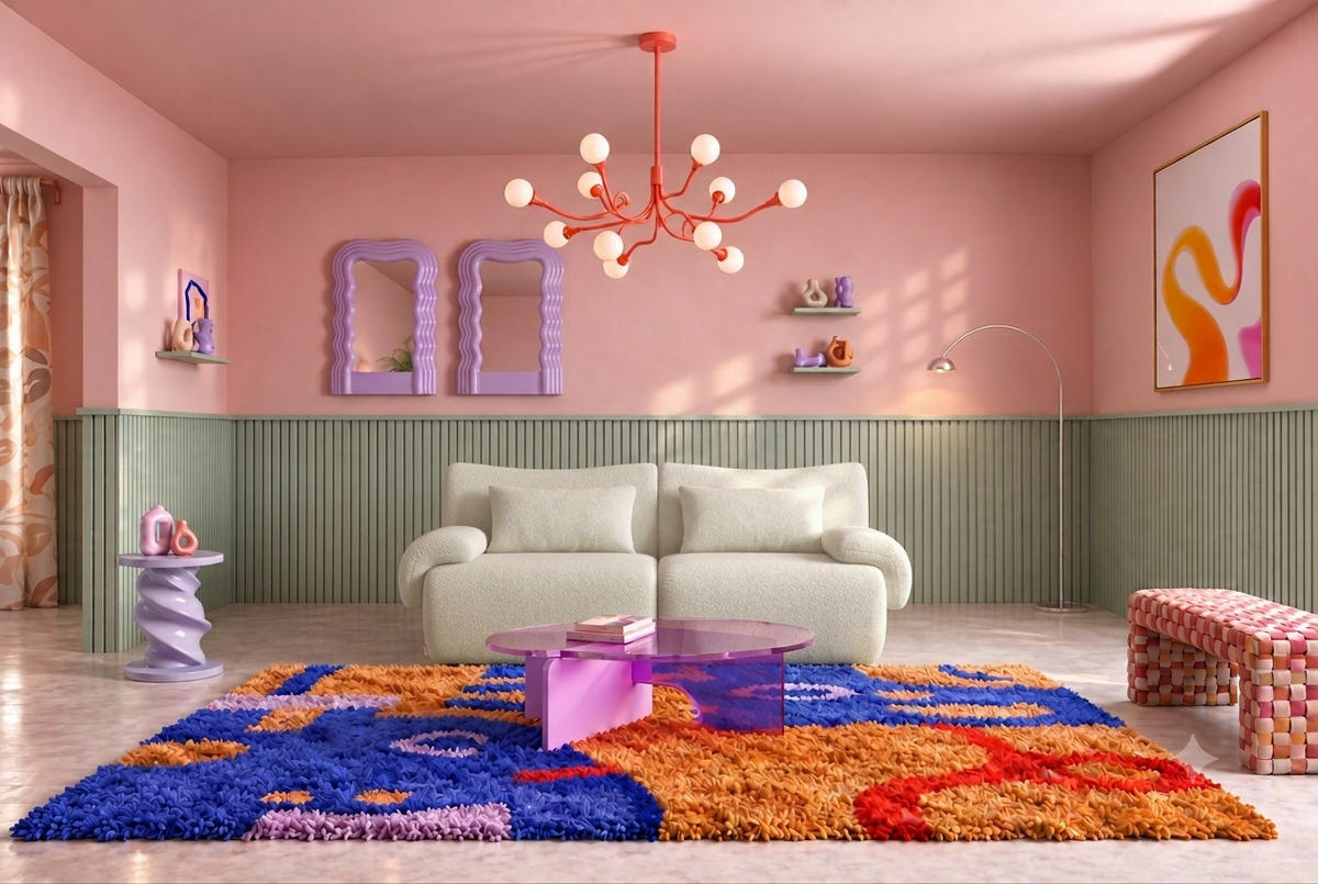 2-MIESTNA pohovka bouclé tkanina škoricovo hnedá - béžová, textil (194/73/95cm) - MILYsofa