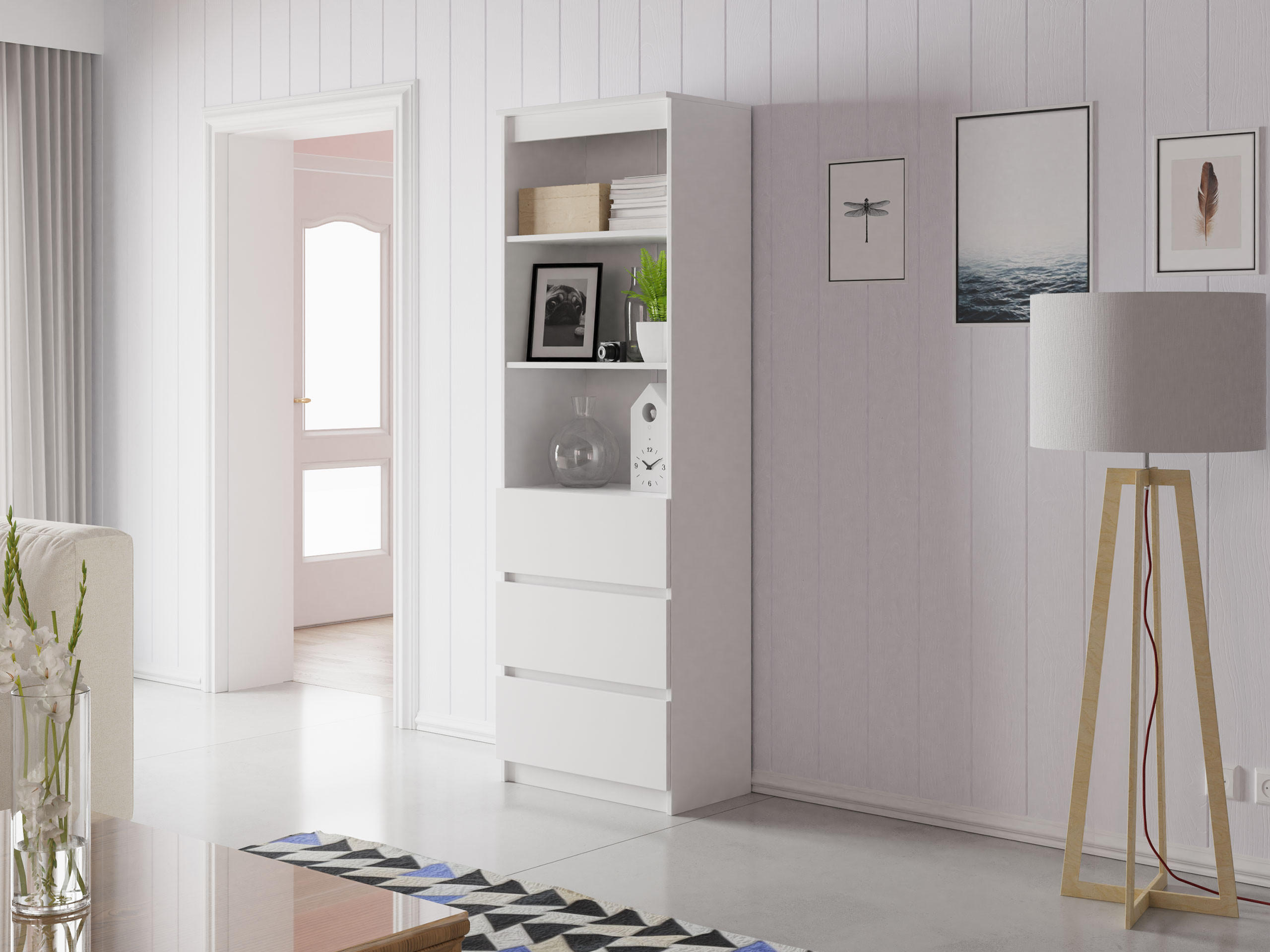 BÜCHERREGAL Office RS - Weiß, Holzwerkstoff (60/180/35cm) - MIRJAN24