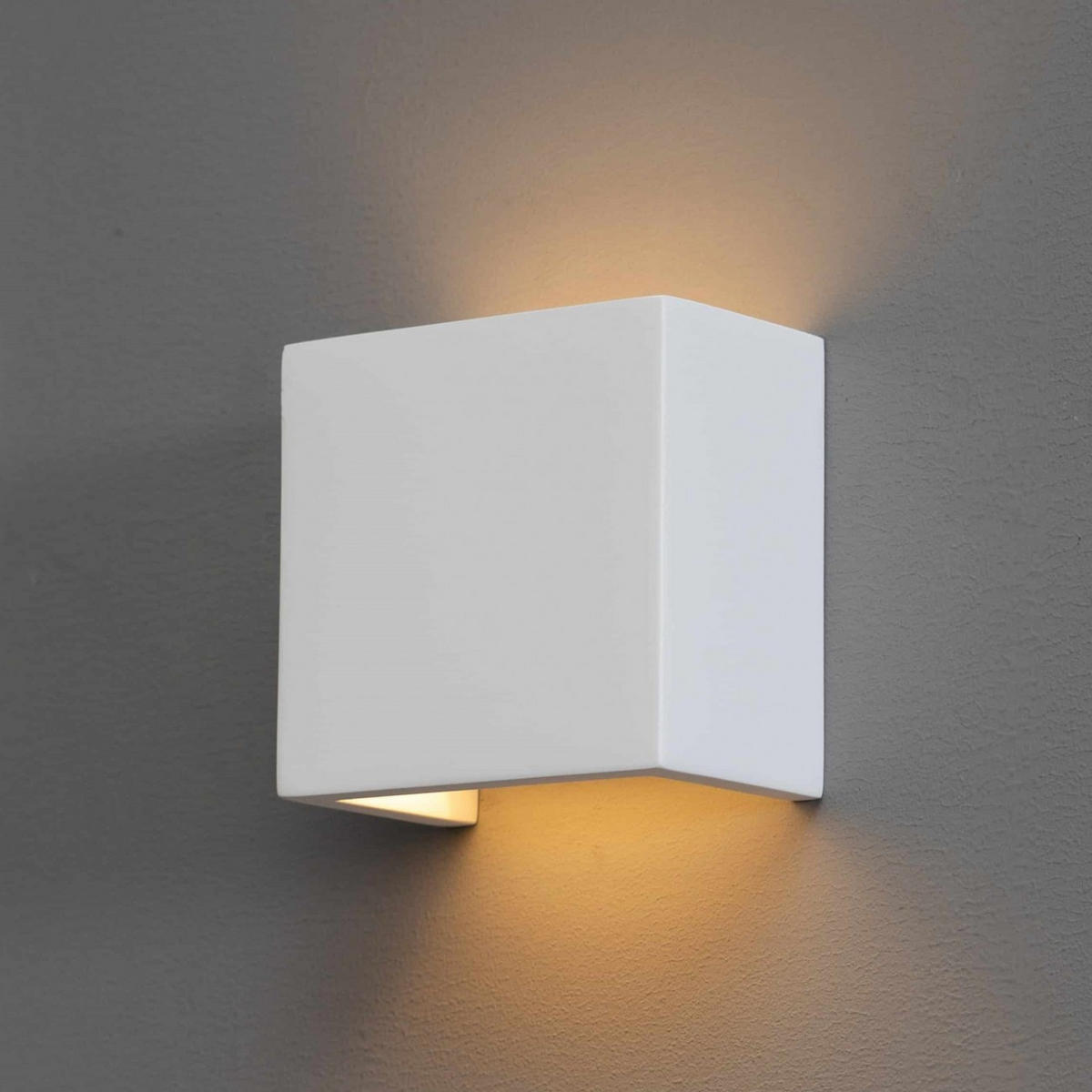 WANDLEUCHTE Newport, Weiß, 12.5cm - Weiß, Naturmaterialien (12.5/7.5/12.5cm) - KOSILUM