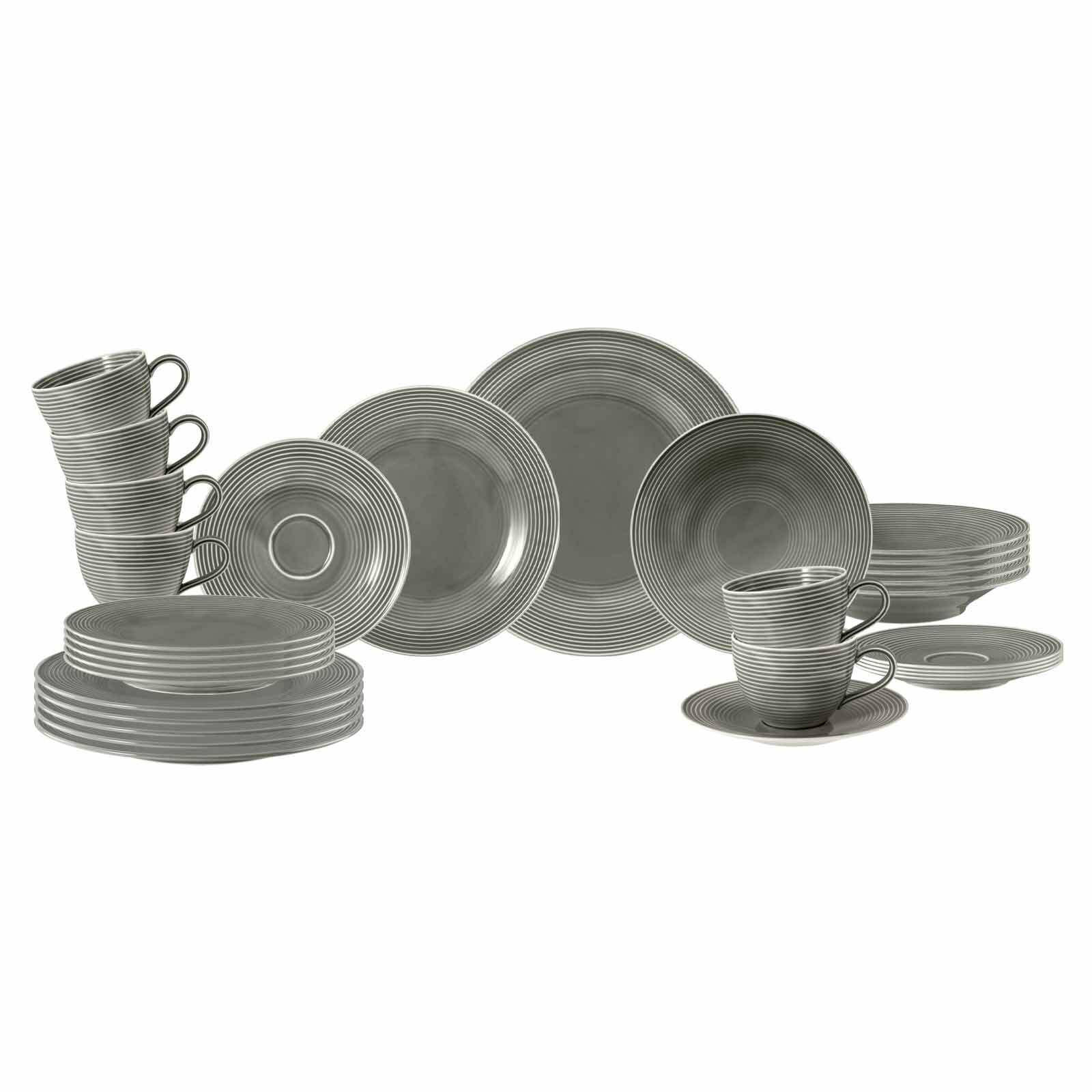 KOMBISERVICE Beat Color Glaze Perlgrau - Grau, Keramik (1/1/1cm) - Seltmann Weiden