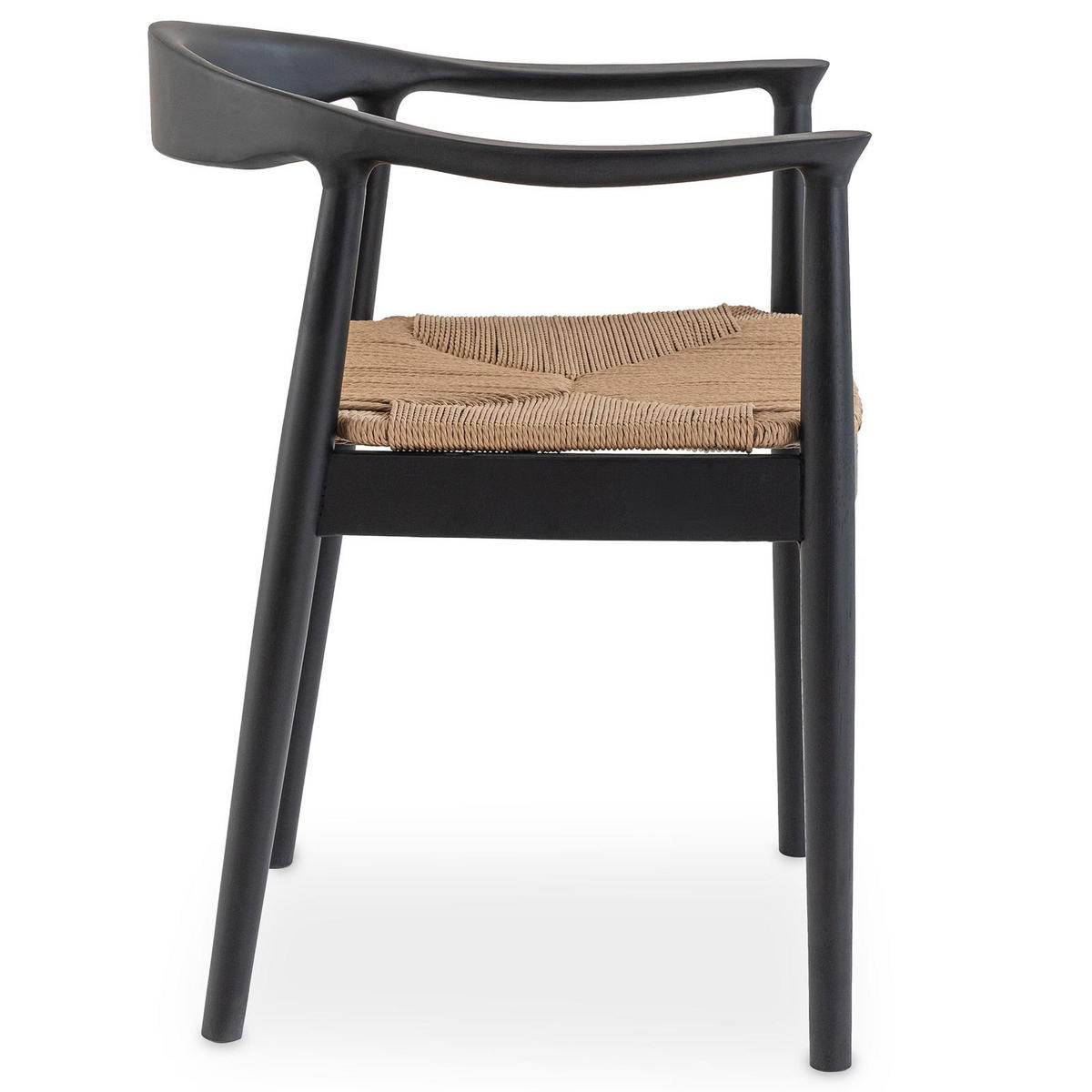 ESSZIMMERSTÜHLE TENO 2er-Set schwarz - Schwarz, Holz/Textil (65/74/55cm) - IDIMEX