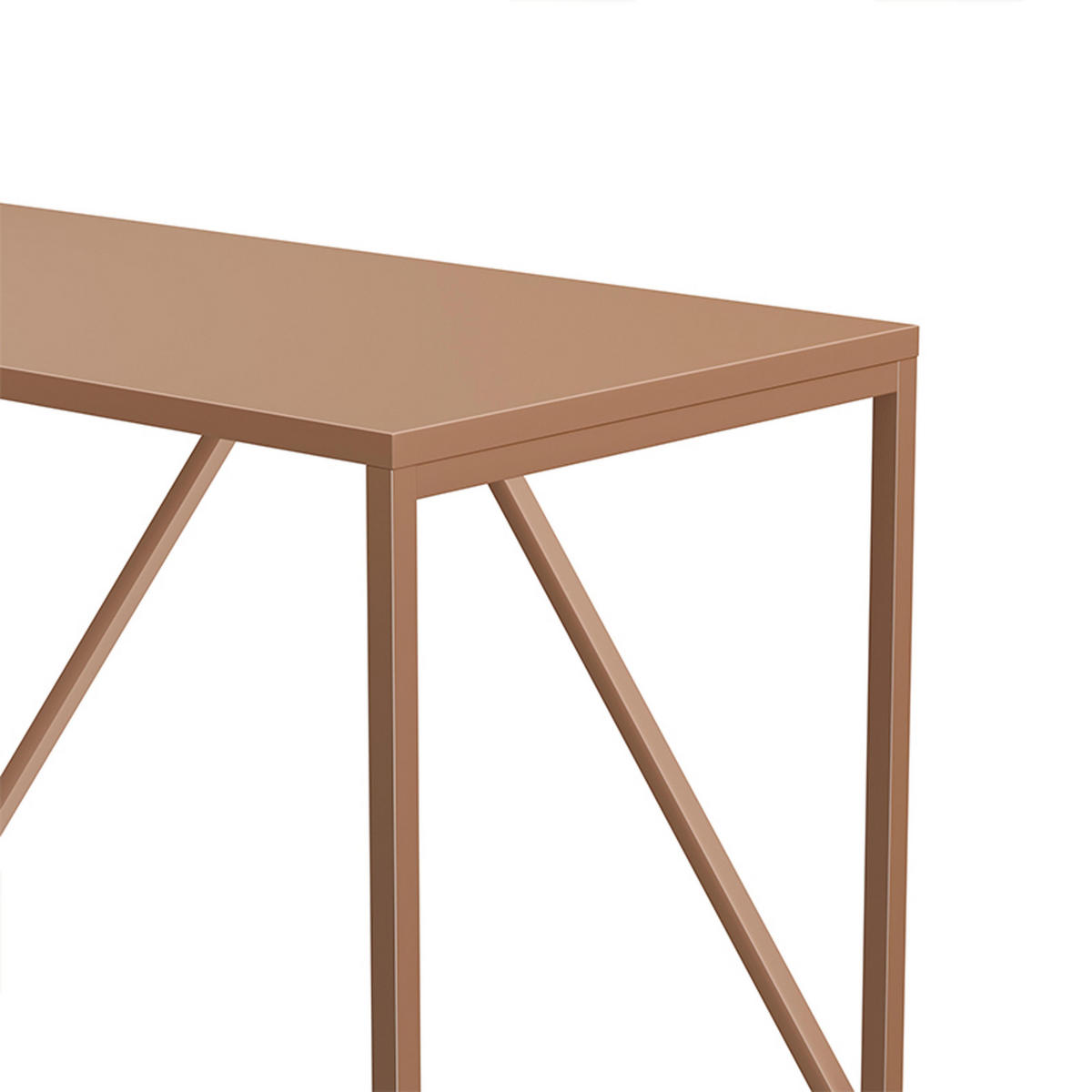 SCHREIBTISCH 120 cm, Braun - Braun, Metall (120/60/78cm) - Oviala