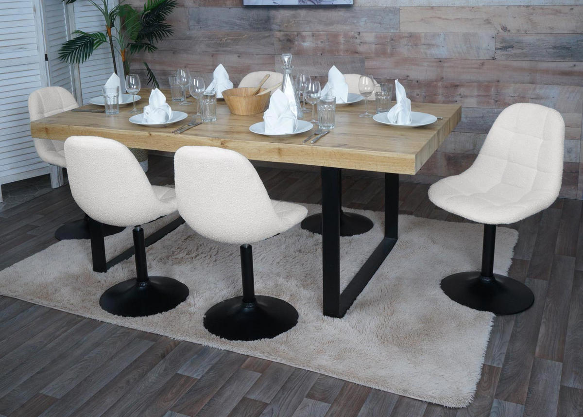 ESSZIMMERSTUHL Beige 6er-Set - Beige, Textil (47/83/43cm) - MCW