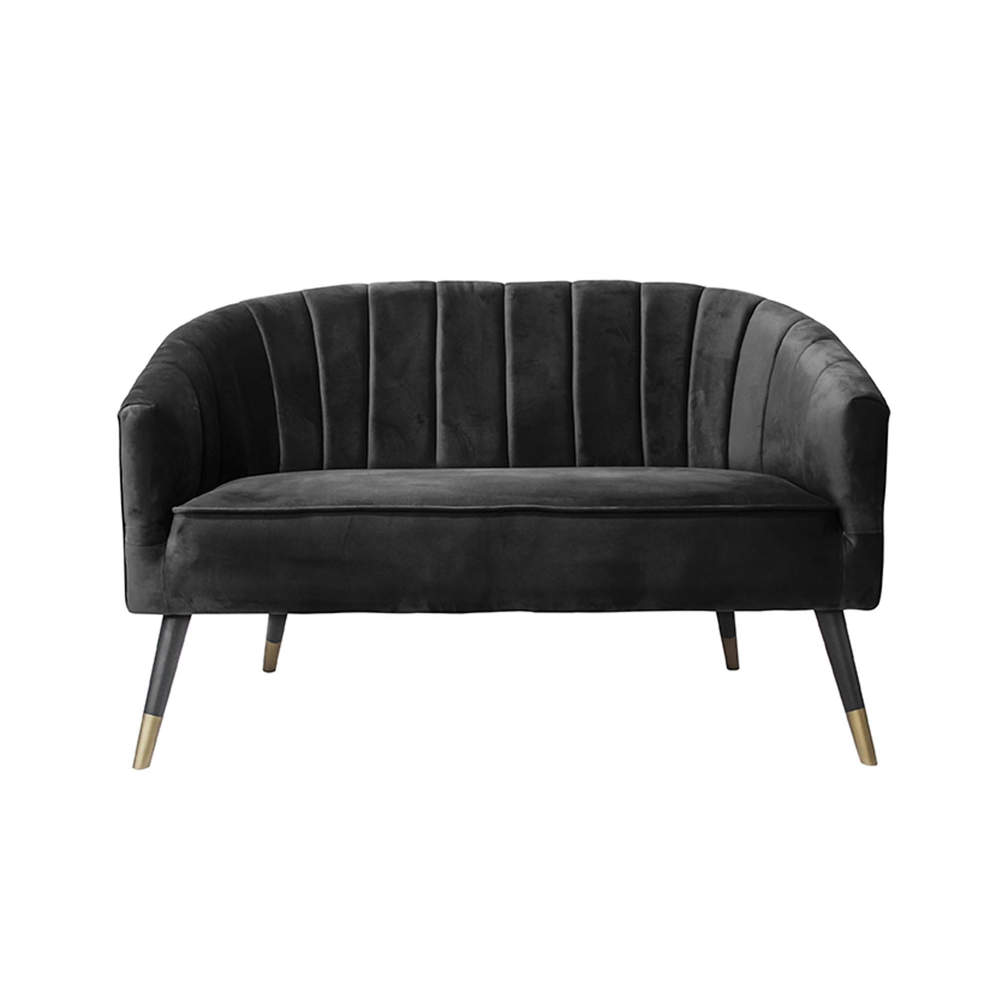 Leitmotiv Bank Schwarz 128x80x71 cm