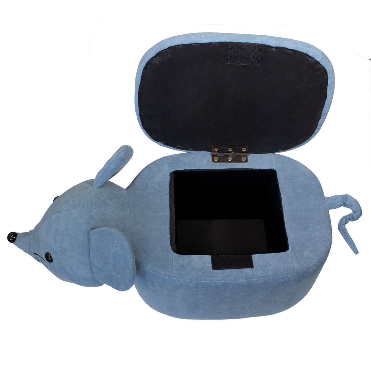 TIERHOCKER Maus Grau - Blau, Textil (32/37/68cm) - SVITA