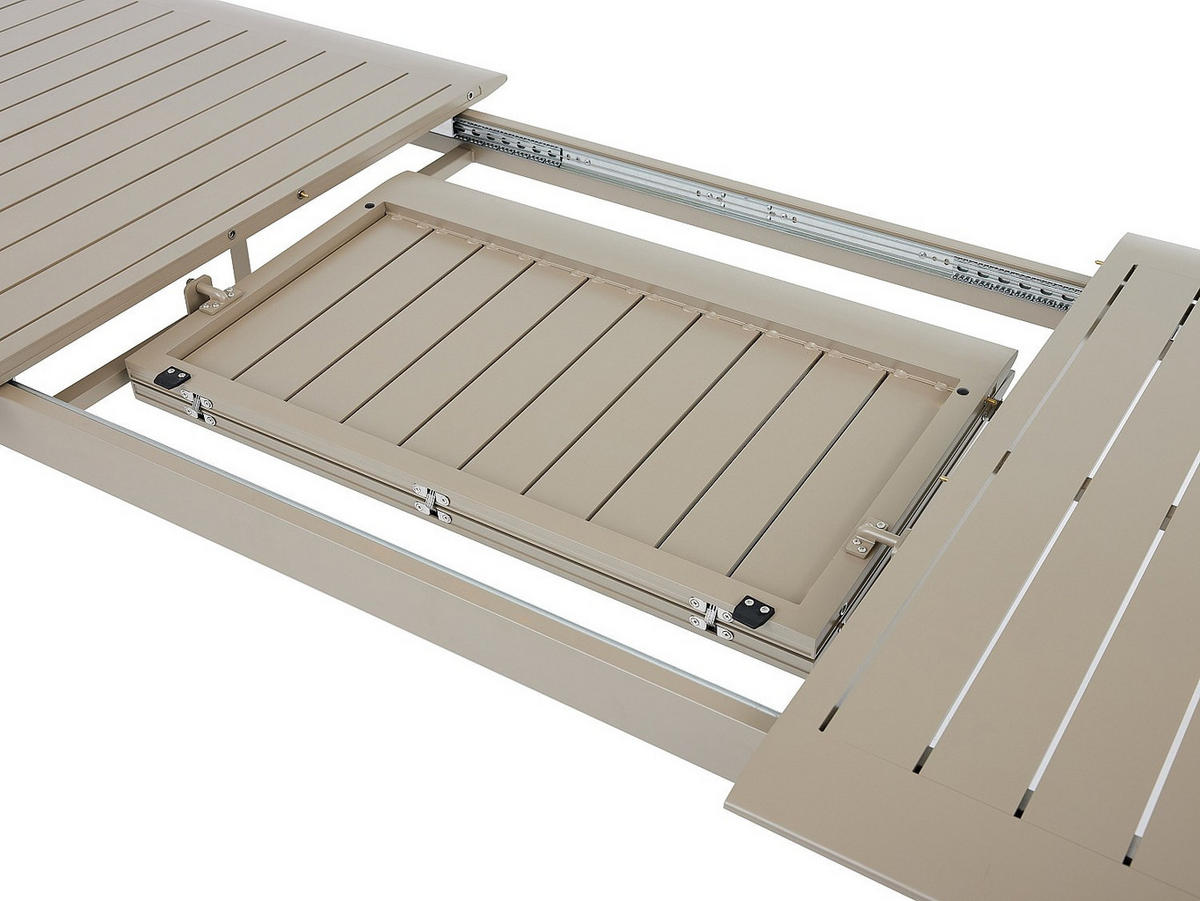 GARTENESSGRUPPE im Set - 6 -Sitzer - Textilene - taupe - MACILA - Braun, Metall - Vente-Unique