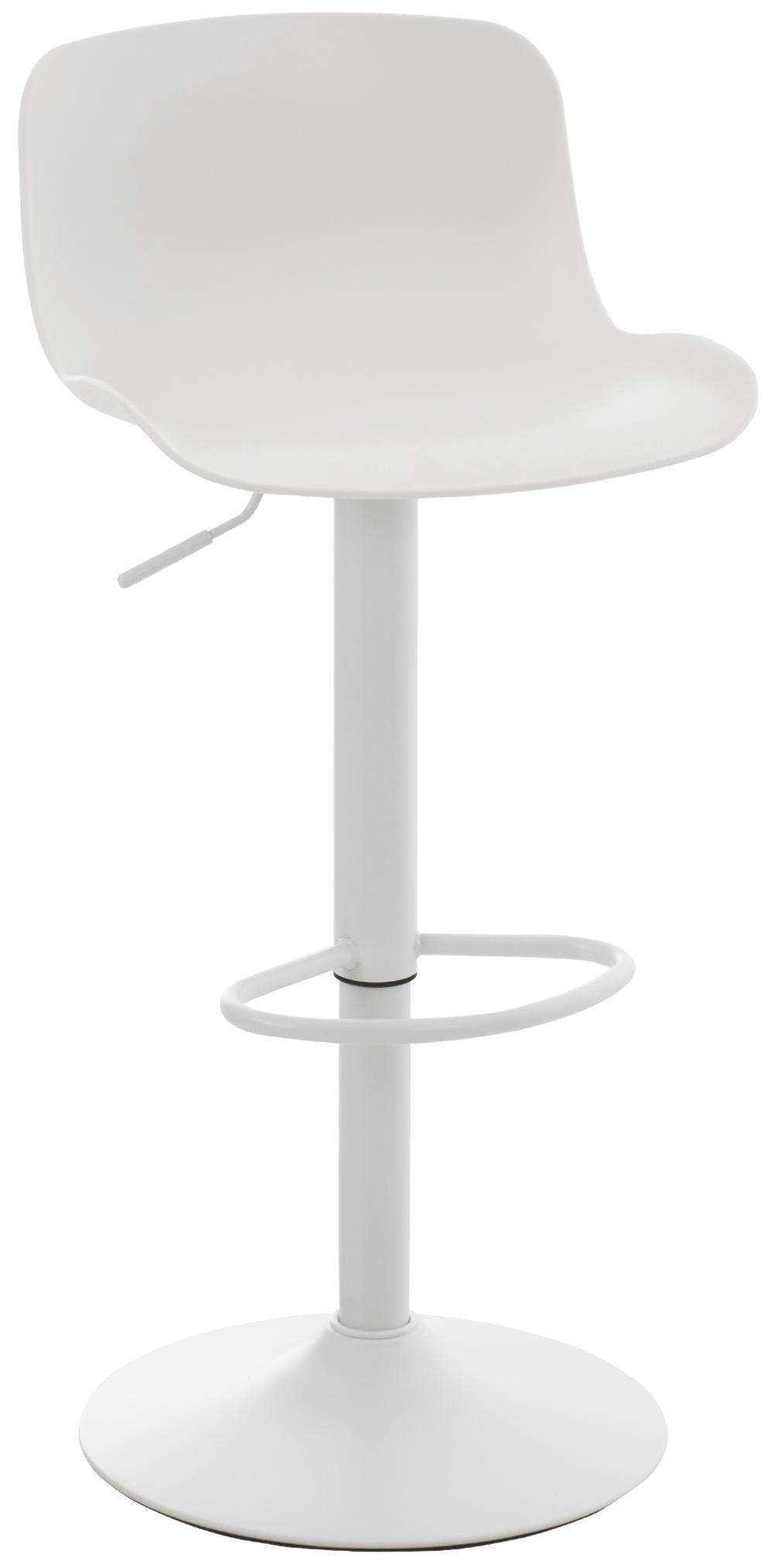 BARHOCKER Kunststoff weiß - Walnussfarben/Weiß, Kunststoff/Metall (44/81/44cm) - CLP