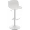 BARHOCKER Kunststoff weiß - Walnussfarben/Weiß, Kunststoff/Metall (44/81/44cm) - CLP