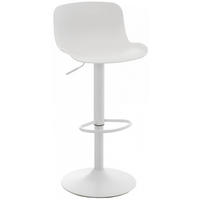 BARHOCKER Kunststoff weiß - Walnussfarben/Weiß, Kunststoff/Metall (44/81/44cm) - CLP