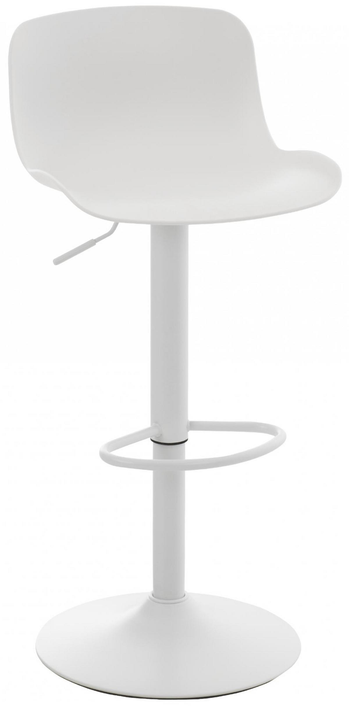 BARHOCKER Kunststoff weiß - Walnussfarben/Weiß, Kunststoff/Metall (44/81/44cm) - CLP