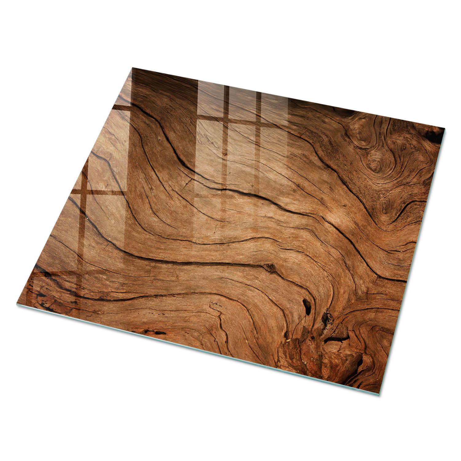 GLASPLATTE 80x60 cm – Holzstruktur - Blau, Glas (0.4/80/60cm) - ArtPrintCave