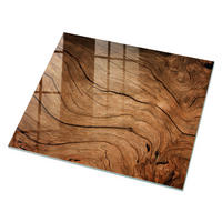 GLASPLATTE 80x60 cm – Holzstruktur - Blau, Glas (0.4/80/60cm) - ArtPrintCave