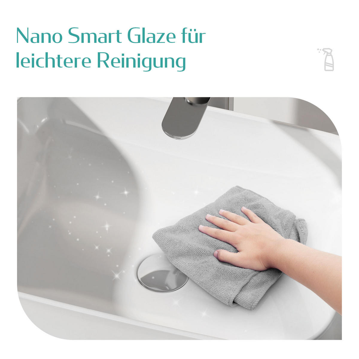 WASCHBECKEN mit pflegeleichter Oberfläche Weiß 61 / 38 / 15 cm - Weiß Hochglanz, Keramik (38/15/61cm) - EMKE