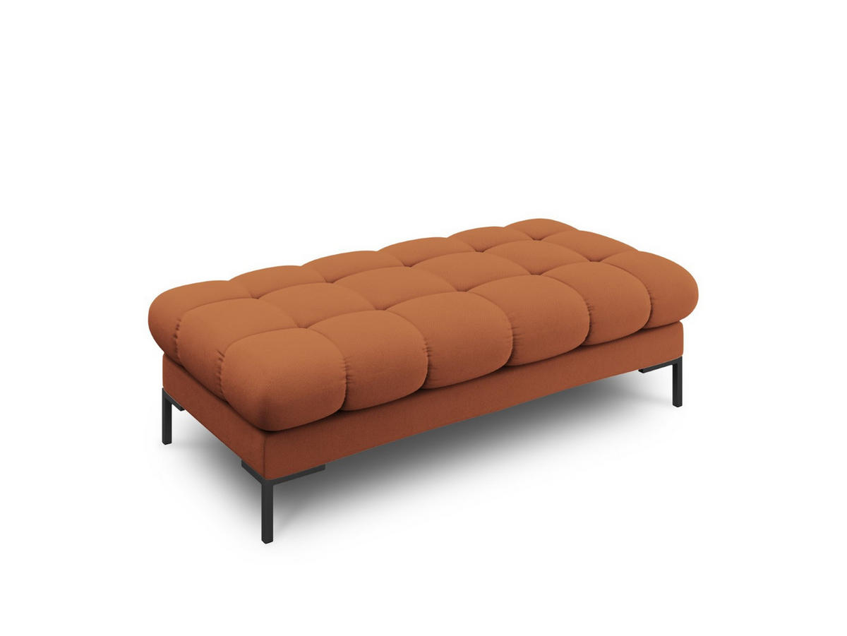 BANK Mamaia aus strukturiertem Stoff ziegelstein 2 Sitzplätze - Braun, Textil (133/41/62cm) - Micadoni