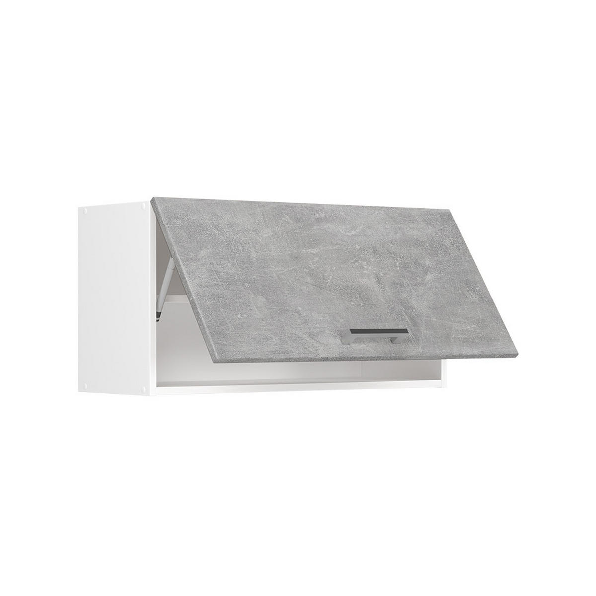 HÄNGESCHRANK R-Line, Beton/Weiß, 80 cm Flach - Weiß/Grau, Holzwerkstoff (80/40/31cm) - Vicco