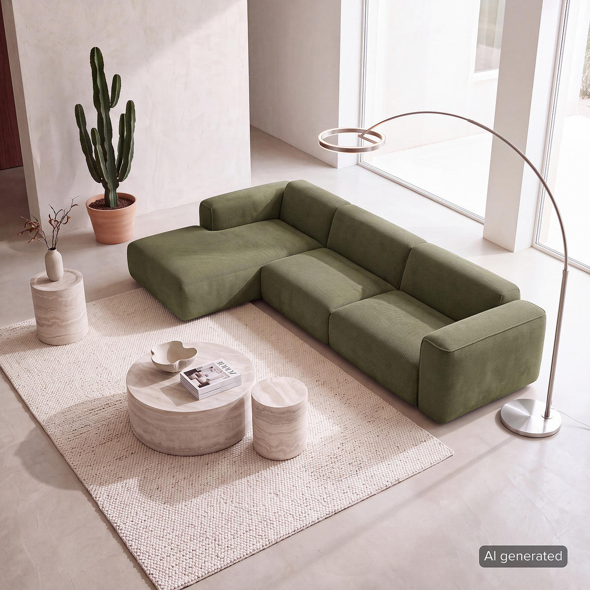 3-SITZER ECKSOFA mit Longchair - Dunkelgrün/Schwarz, Kunststoff/Textil (317/173cm) - home24