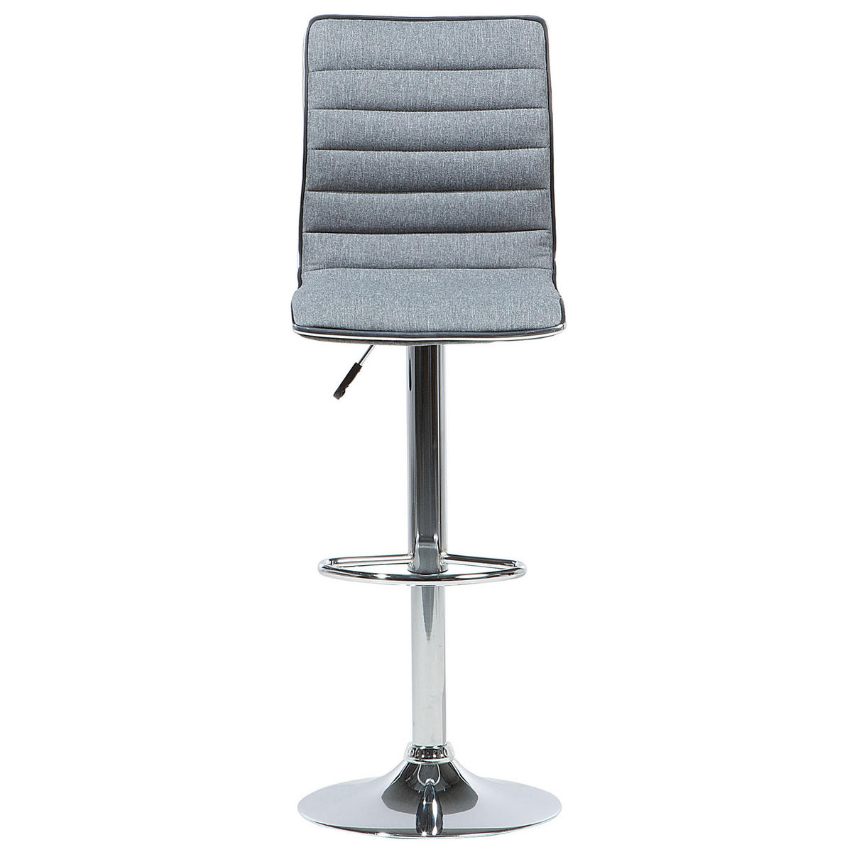 BARHOCKER 2er-Set Polsterbezug Grau Lucerne - Grau, Textil/Metall (40/116/39cm) - Beliani