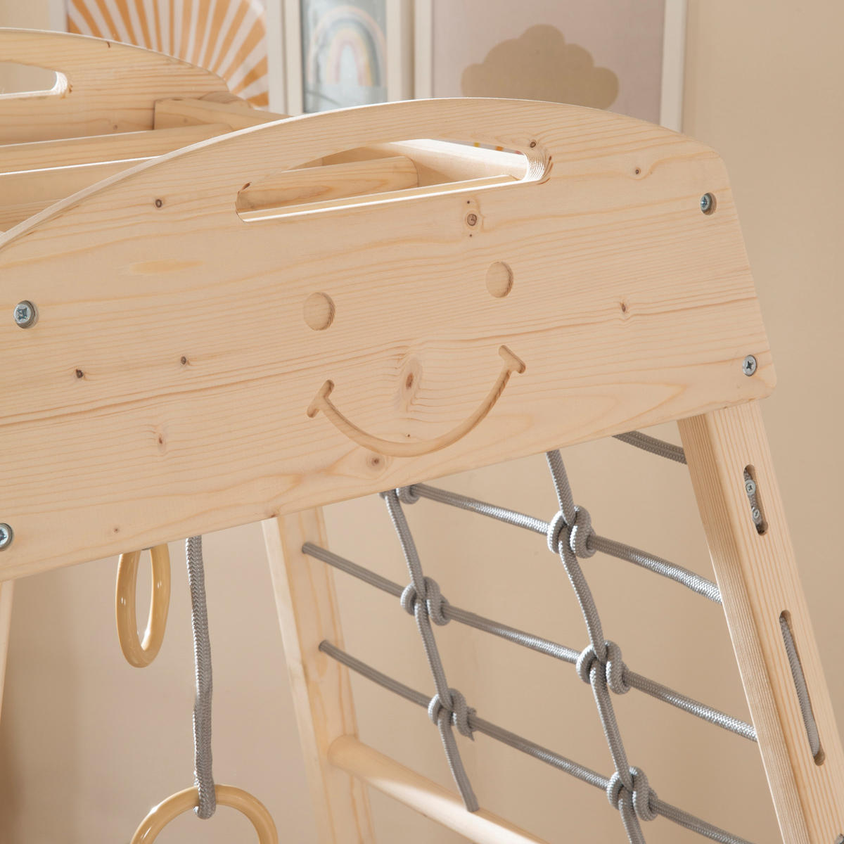 SPIELTURM Montessori - Naturfarben, Holz (83/127.5/110.5cm) - Roba