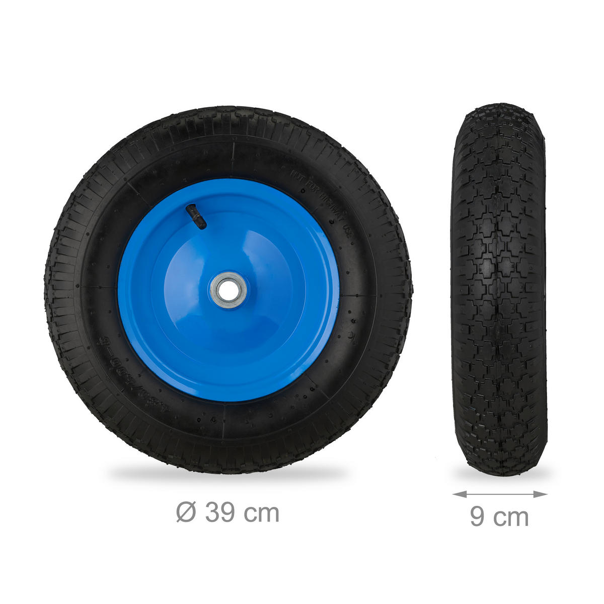 SCHUBKARRENRAD - Multicolor, Kunststoff/Metall (39/39/9cm) - Relaxdays