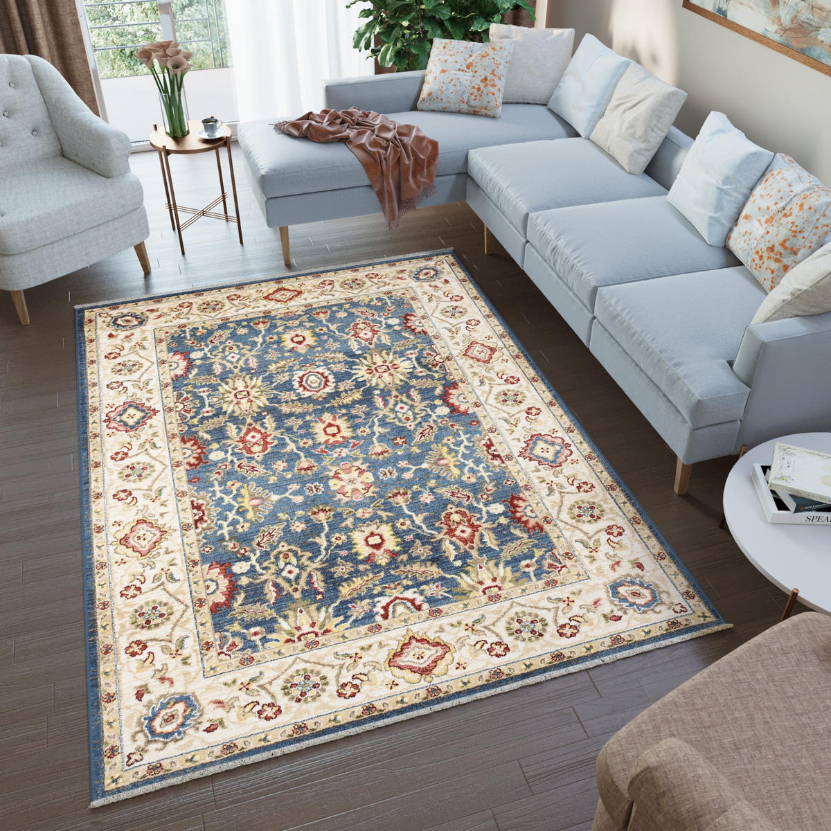 TEPPICH RIVIOLI Blau 240/330 cm - Blau, Textil (240/330cm) - Tapiso