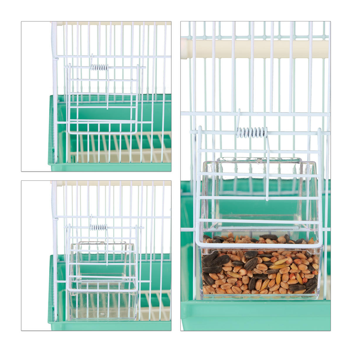 VOGELKÄFIG - Multicolor, Kunststoff/Metall (39.5/49/32cm) - Relaxdays