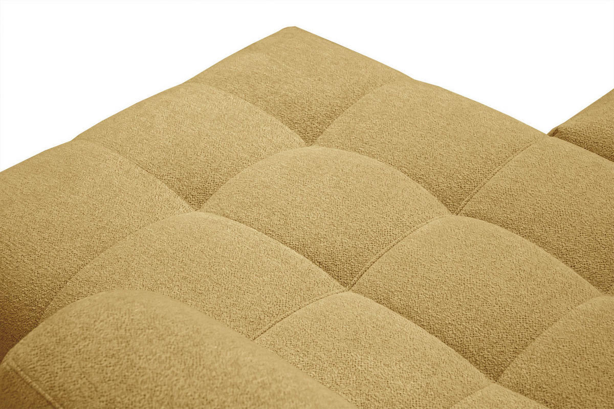 ECKSOFA SALVINI 4-Sitzer, honig - Schwarz/Honig, Holzwerkstoff/Textil (292/158cm) - Courtois Laville