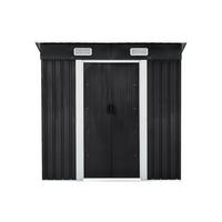SCHREBERGARTENHAUS - 183 cm x 109 cm - metall - anthrazitgrau Manso - Anthrazit, Metall (183/170/109cm) - Vente-Unique