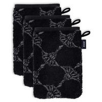 WASCHLAPPEN Unisex Doubleface Schwarz 3er Pack Baumwolle - Schwarz, Textil (16/22cm) - Joop!