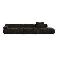 SOFA 4,5-SITZER Rembrandt Links Dunkelbraun - Dunkelbraun, Kunststoff (402/68/97cm) - Zuiver